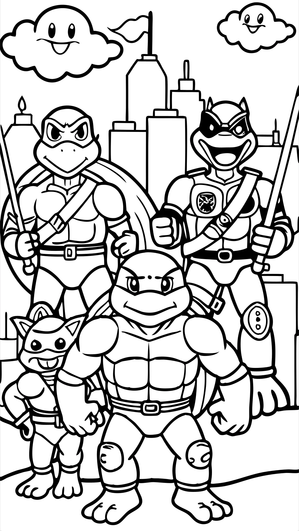 coloriage de tortues ninja adolescents imprimables gratuits coloriages